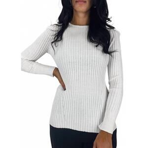 NEW OST katie rib crewneck sweater in ivory